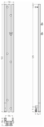 Фото Полотенцесушитель электрический Сунержа Терция 3.0 150х10.6 L тёмный титан муар
