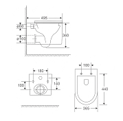 Изображение Унитаз подвесной Point Омега PN41902 Унитаз подвесной Point Омега PN41902 , изображение 6