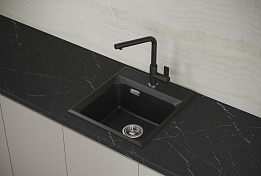 Изображение Мойка кухонная Point Мисти 46 PN3011B черный Мойка кухонная Point Мисти 46 PN3011B черный , изображение 3