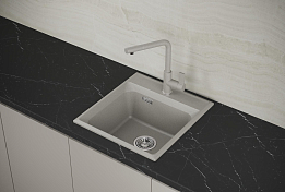 Изображение Мойка кухонная Point Мисти 46 PN3011AL серый Мойка кухонная Point Мисти 46 PN3011AL серый , изображение 3