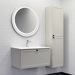 Фото Зеркало Comforty Ереван 80 бесконтактный сенсор, серый шёлк (с антизапотеванием)