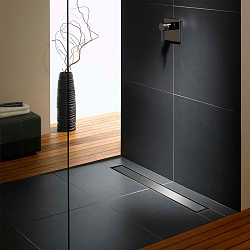Фото Душевой лоток Azario D50 Klasik AZ-CH 750/50 KN с решеткой 75 см, рамка нержавеющая сталь