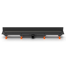 Фото Душевой лоток Azario D40 Klasik AZ-CH 750 KC2 с черной решеткой 75 см