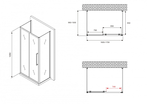 Фото Душевой уголок Abber Schwarzer Diamant AG30170BMH-S100BM-S100BM 170x100